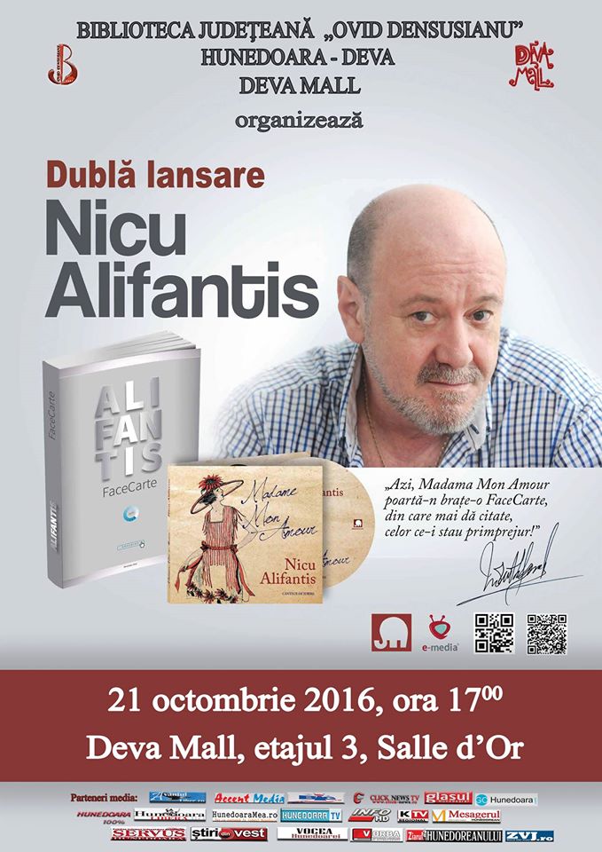 Deva: Dublă lansare Nicu Alifantis