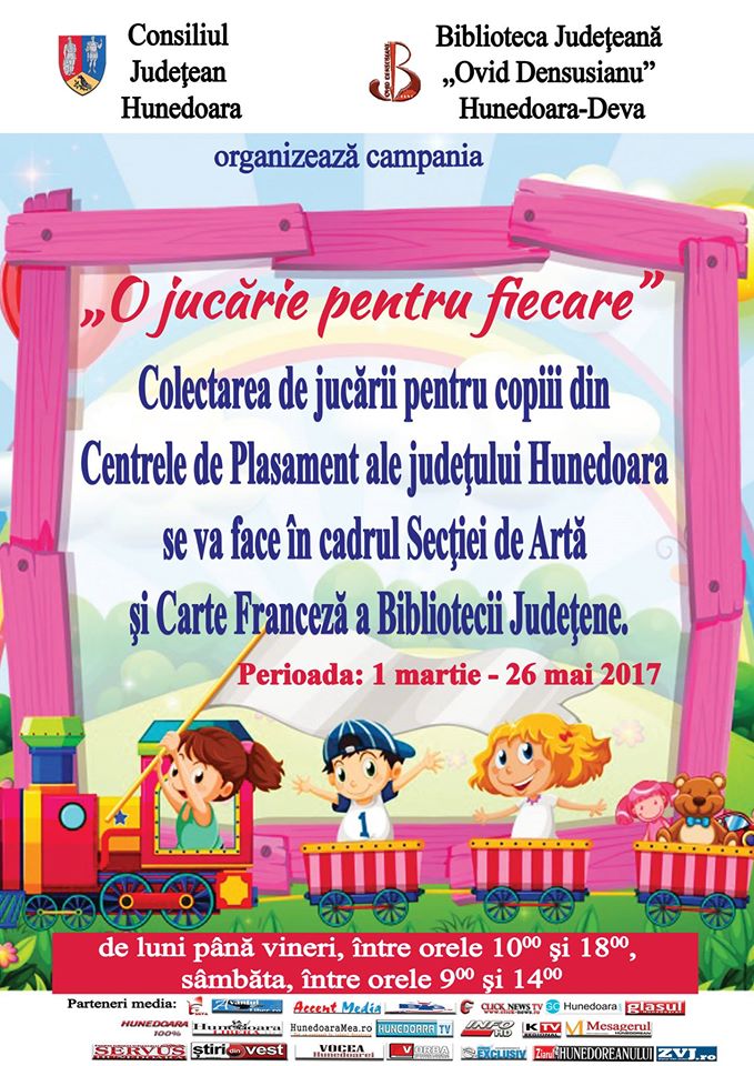 „O jucărie pentru fiecare”, campanie pentru copiii din centrele de plasament ale județului Hunedoara