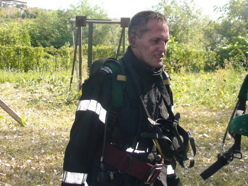 Pompierul orădean Paloczi Zsolt Csaba, erou și în timpul liber