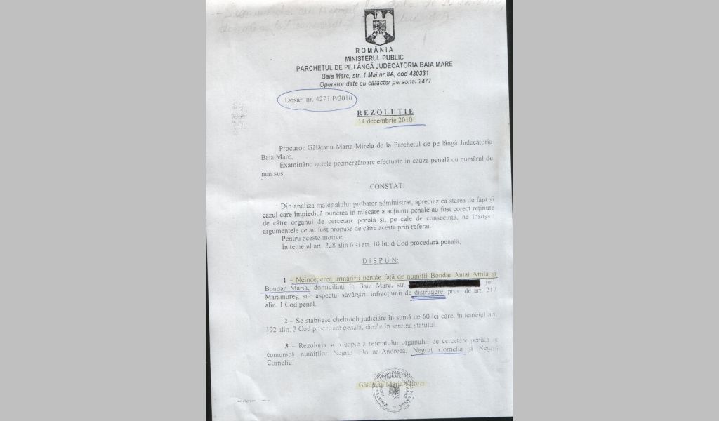În cazul NEGRUŢ vs. BONDAR – încă un proces în două acte („pierdute”): început în Baia Mare, strămutat la Cluj (partea a VI-a)