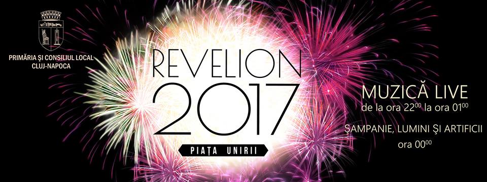 Revelion 2017 în Piața Unirii din Cluj-Napoca