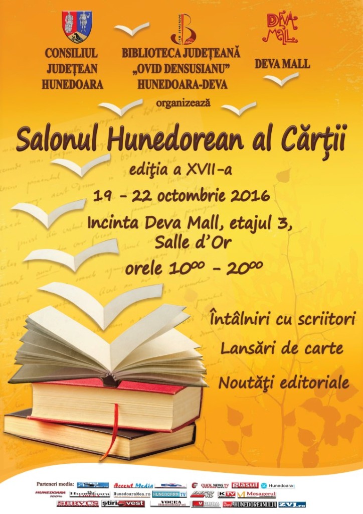Deva: Salonul Hunedorean al Cărții se va desfășura în perioada 19-22 octombrie