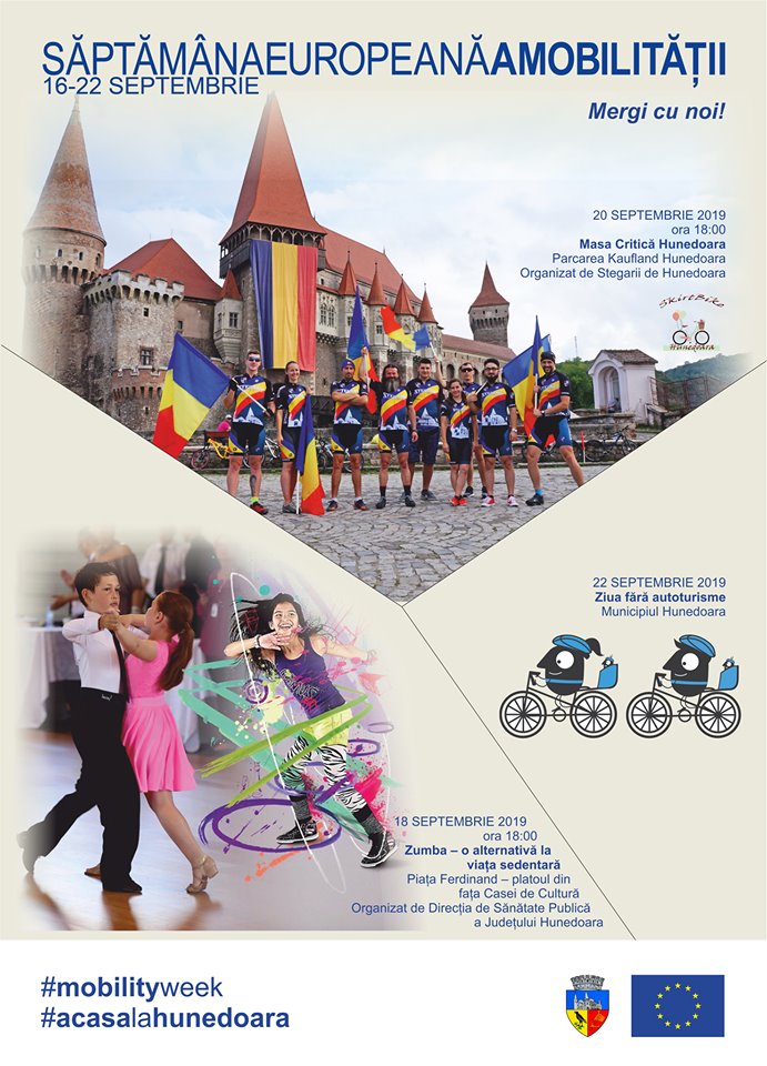 Săptămâna Europeană a Mobilității va fi marcată în Hunedoara, în perioada 16-22 septembrie
