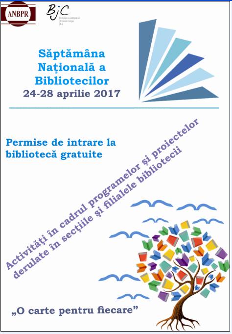 Săptămâna Naţională a Bibliotecilor, celebrată la Biblioteca Judeţeană „Octavian Goga” Cluj Napoca