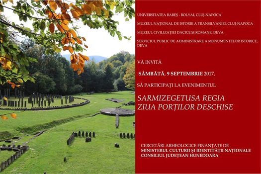 Sâmbătă, 9 septembrie, Ziua porților deschise la Sarmizegetusa Regia