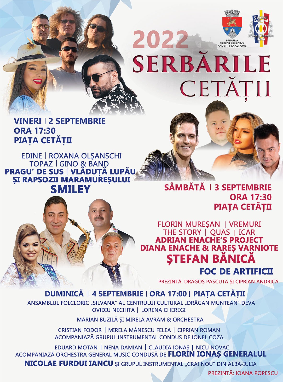 „Serbările Cetății 2022” – Trei zile de spectacol la Deva