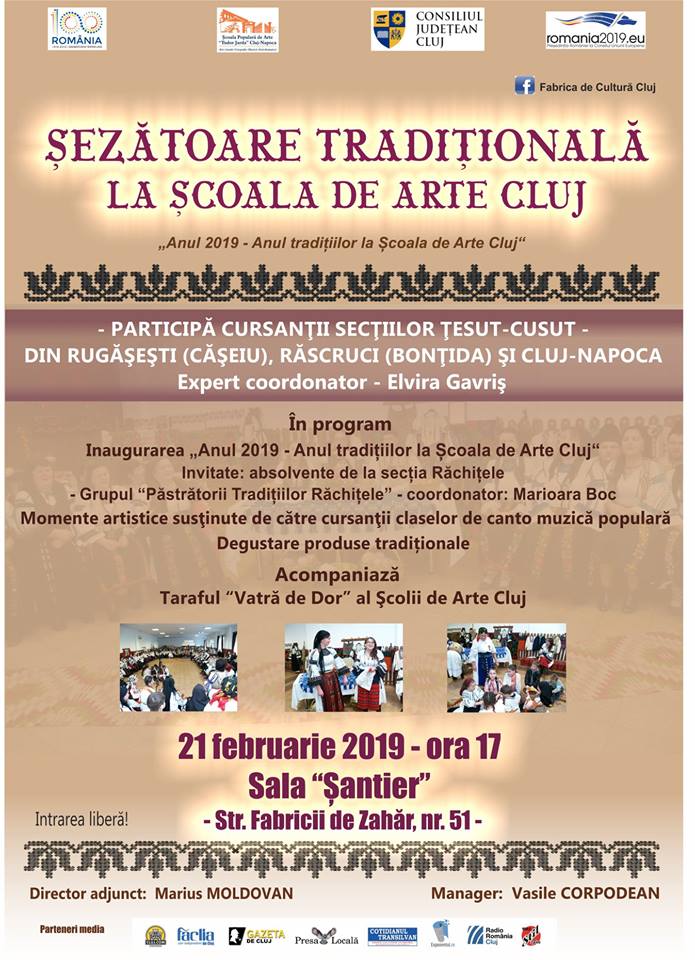 Şezătoare tradiţională la Şcoala de Arte Cluj
