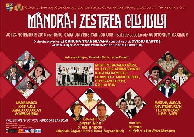 Spectacol folcloric „Mândră-i zestrea Clujului”