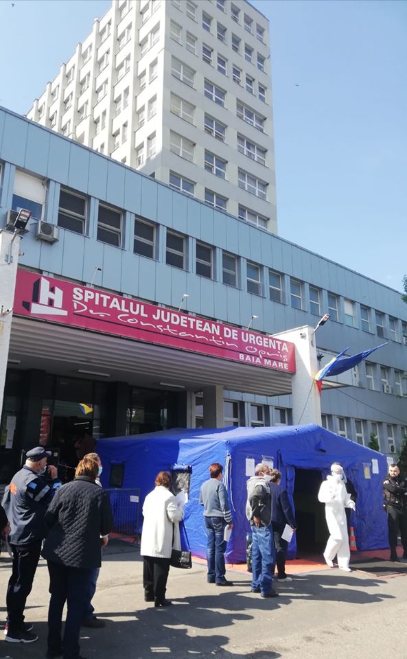 Accesul pacienților în Spitalul Județean de Urgență Baia Mare se realizează pe trei intrări diferite