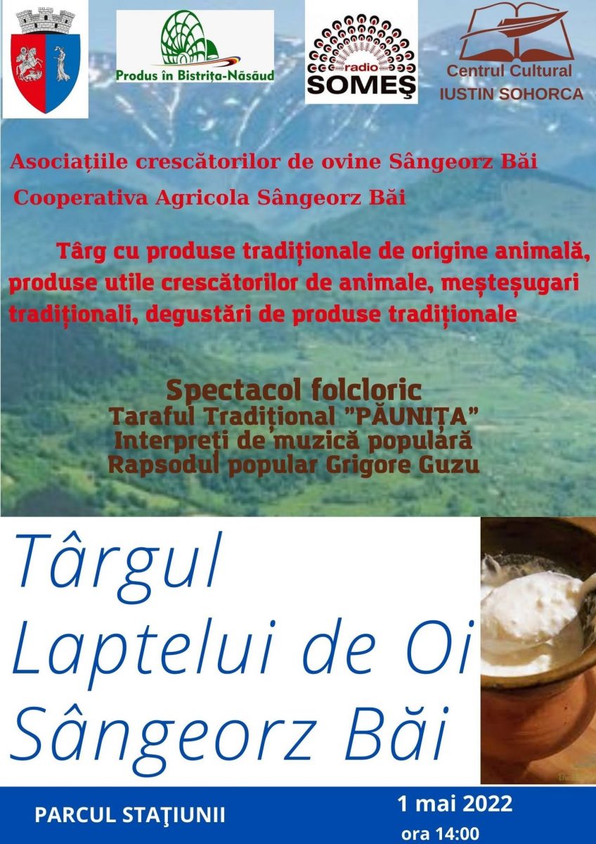 A II-a ediție a Târgului Laptelui de Oi va avea loc la Sîngeorz-Băi