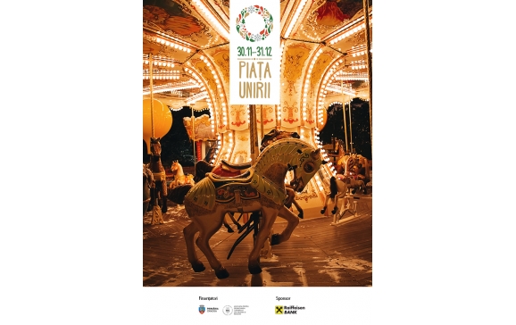 Târg de Crăciun în Piaţa Unirii din Oradea cu surprize: patinoar, carusel şi căsuţă pentru Moş