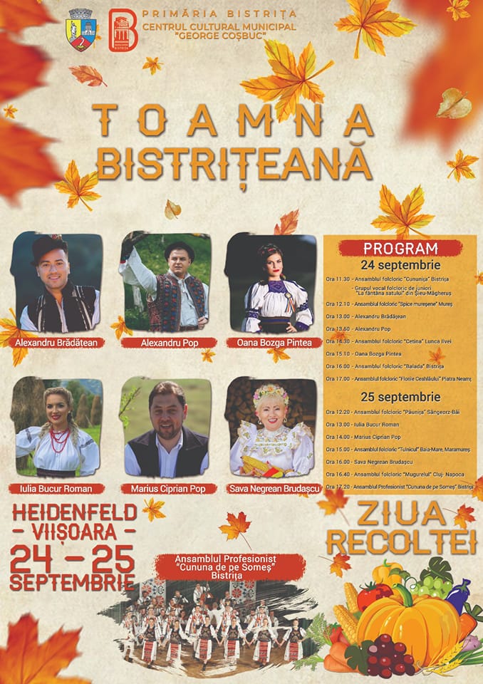 Toamna bistrițeană, în zilele de 24 și 25 septembrie