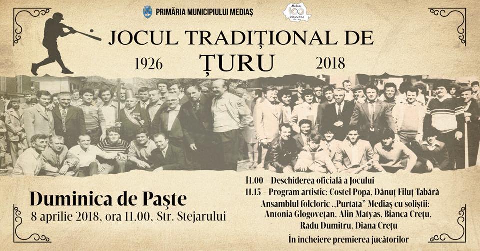 Jocul de „Țuru” în prima zi de Paști la Mediaș