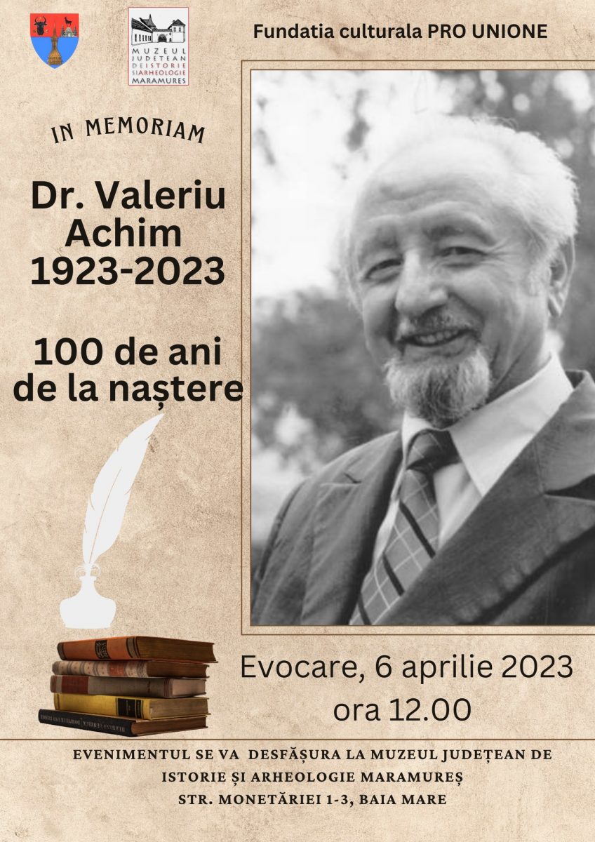 Eveniment de evocare a prof. dr. Valeriu Achim, la împlinirea a 100 de ani de la naștere