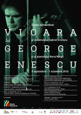 Spectacolul ”Vioara lui Enescu” ajunge la Câmpia Turzii (10 septembrie)