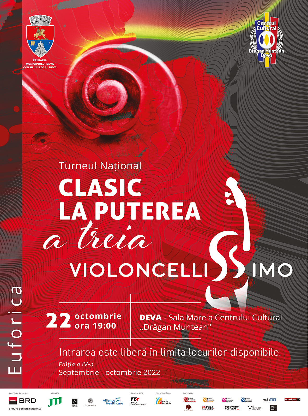 Turneul național Clasic la puterea a treia „Violoncellissimo” revine la Deva