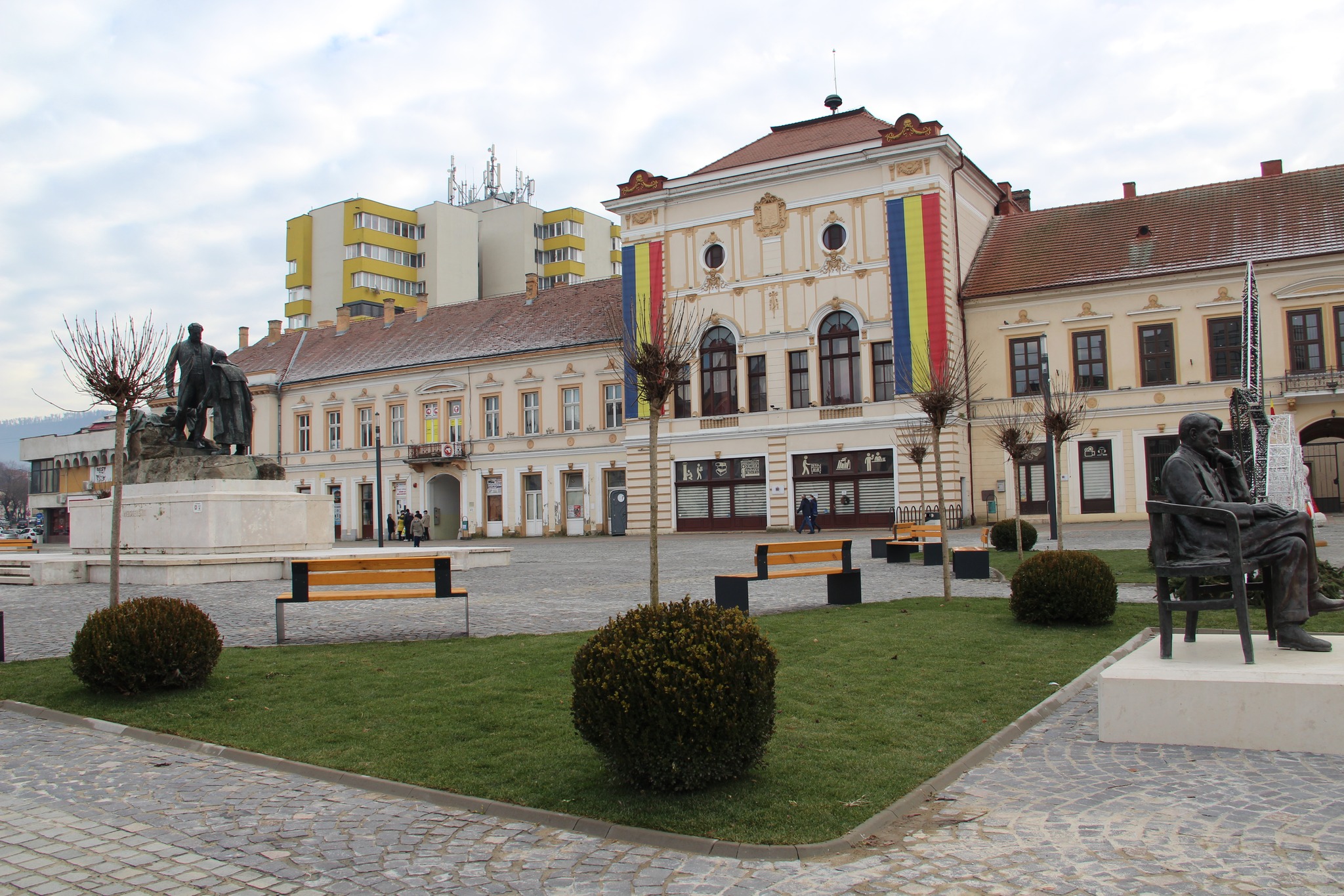Zona centrală din municipiul Zalău, modernizată printr-un proiect finanțat din fonduri europene
