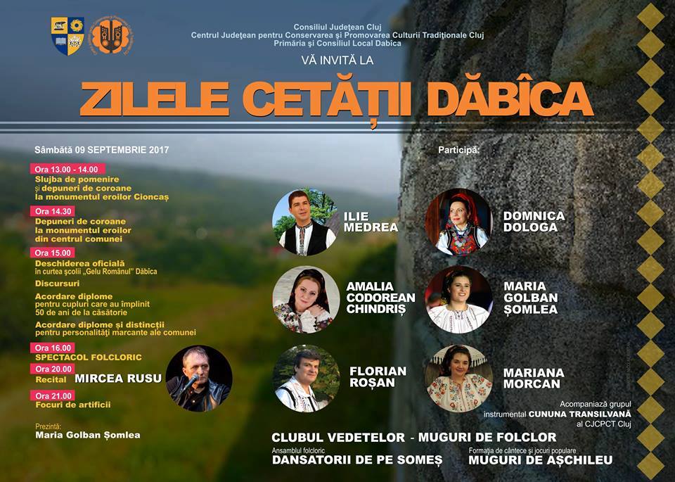 Zilele Cetății Dăbâca (sâmbătă, 9 septembrie)