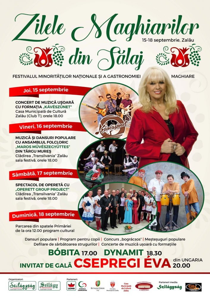 Zilele Maghiarilor din Sălaj (15-18 septembrie). Vezi programul festivalului