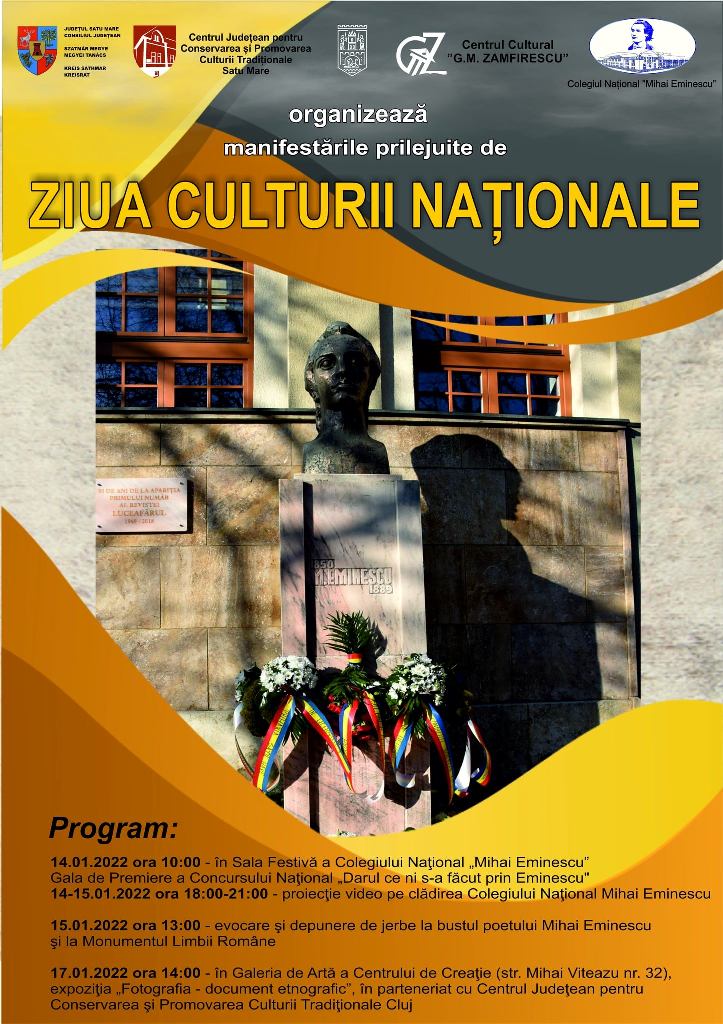 Evenimente dedicate Zilei Culturii Naționale 2022 în Satu Mare