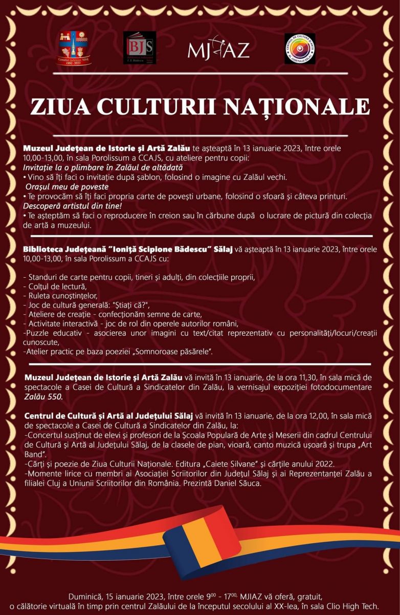 Sălajul sărbătorește Ziua Culturii Naționale
