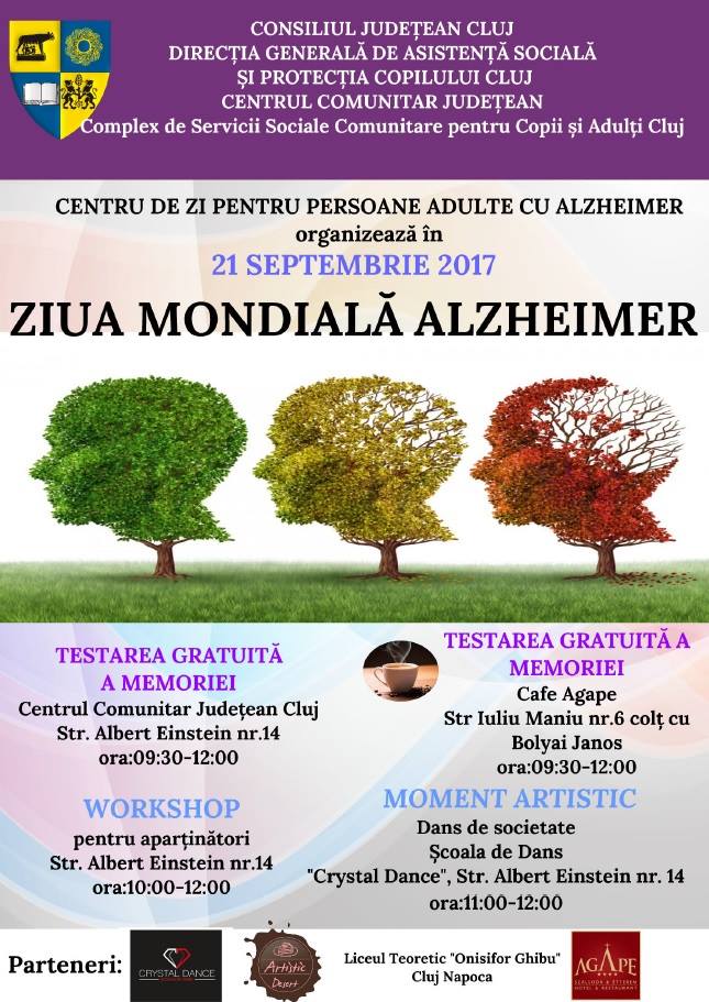 Campanie gratuită de testare a memoriei în Cluj-Napoca și Dej (joi, 21 septembrie)