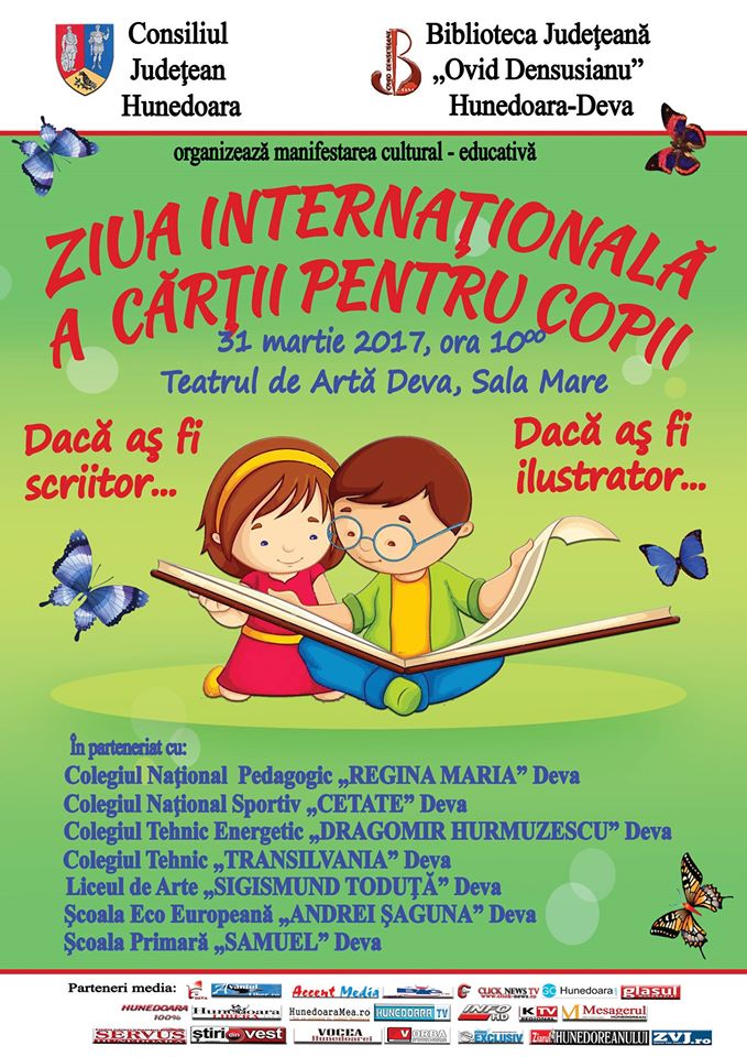 Biblioteca Județeană din Deva va marca Ziua Internațională a Cărții pentru Copii