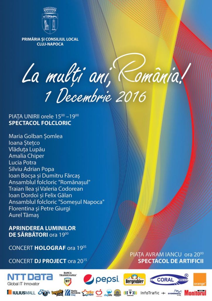 Cluj Napoca: Programul Zilei de 1 Decembrie