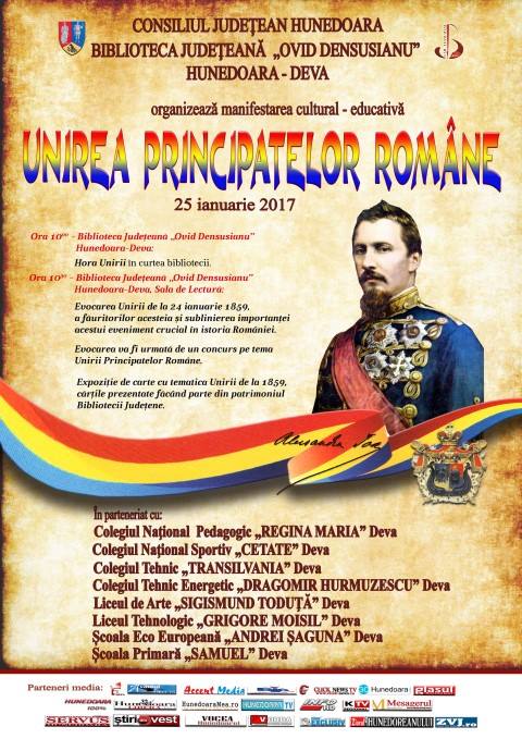 Unirea Principatelor Române, sărbătorită de Biblioteca Județeană „Ovid Densușianu” Deva