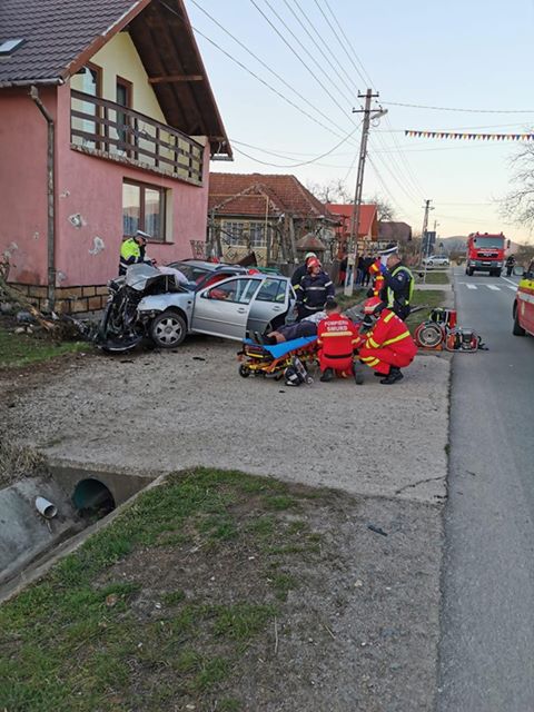 Accident produs în Aluniș