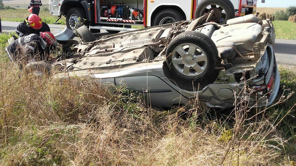 Accident rutier produs azi pe DJ 151, între localităţile Şintereag şi Blăjenii de Jos