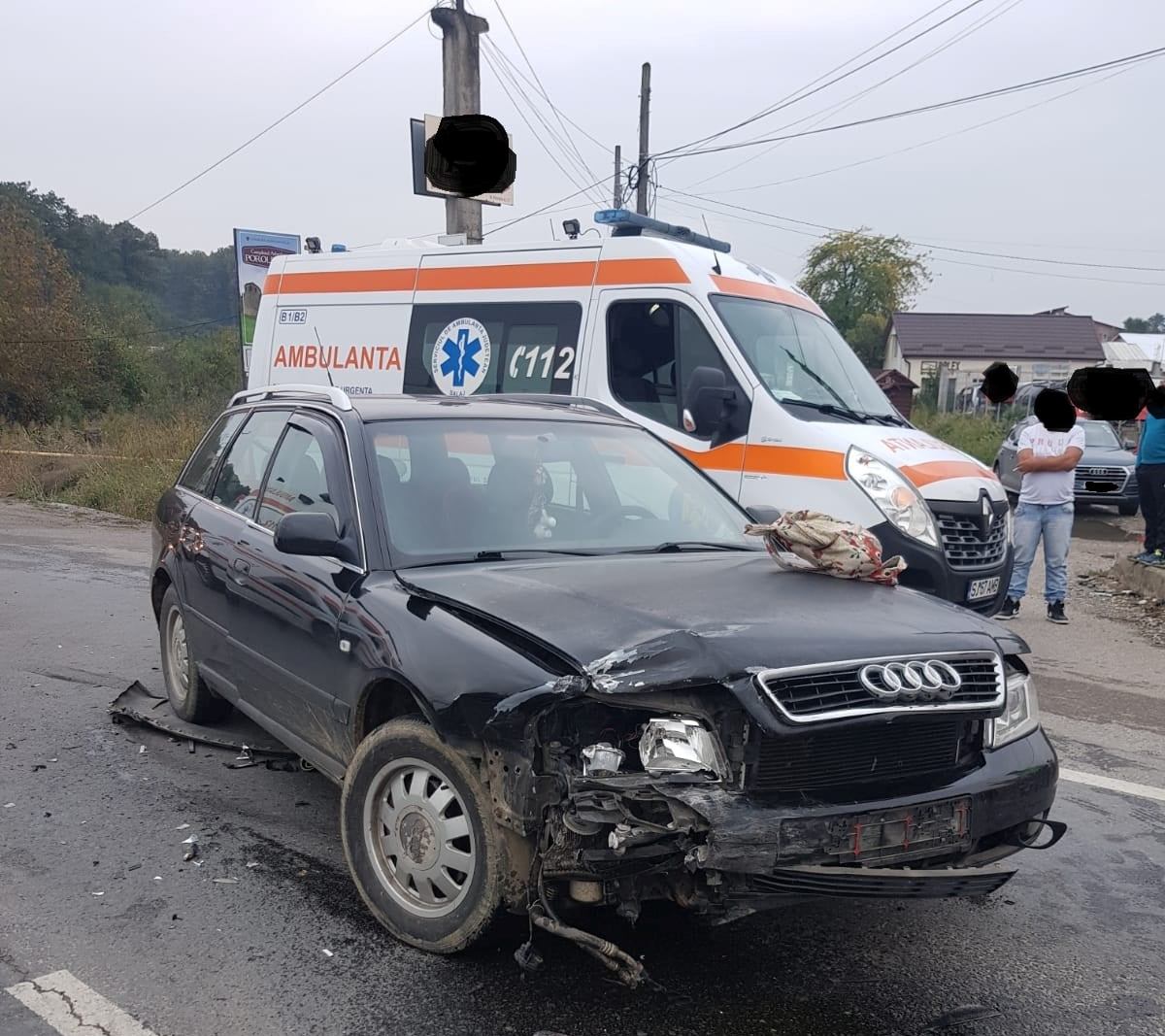 Trei autoturisme implicate într-un accident produs în județul Sălaj