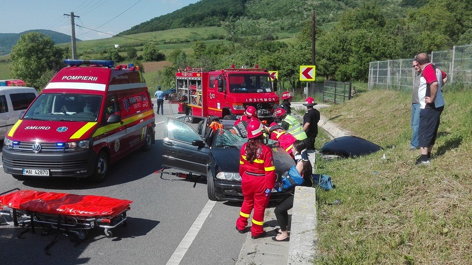 Accident rutier cu patru victime produs ieri pe DN 15A, la ieșire din localitatea Sărățel