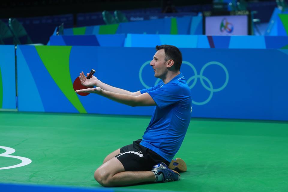 JO 2016: Bistrițeanul Adrian Crișan s-a oprit în optimile de finală ale turneului de tenis de masă