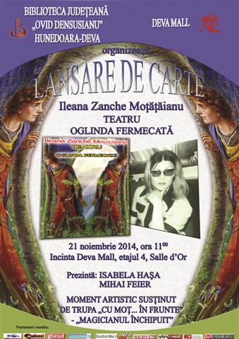 Actrița Ileana Zanche Moțățăianu își lansează un volum de teatru pentru copii