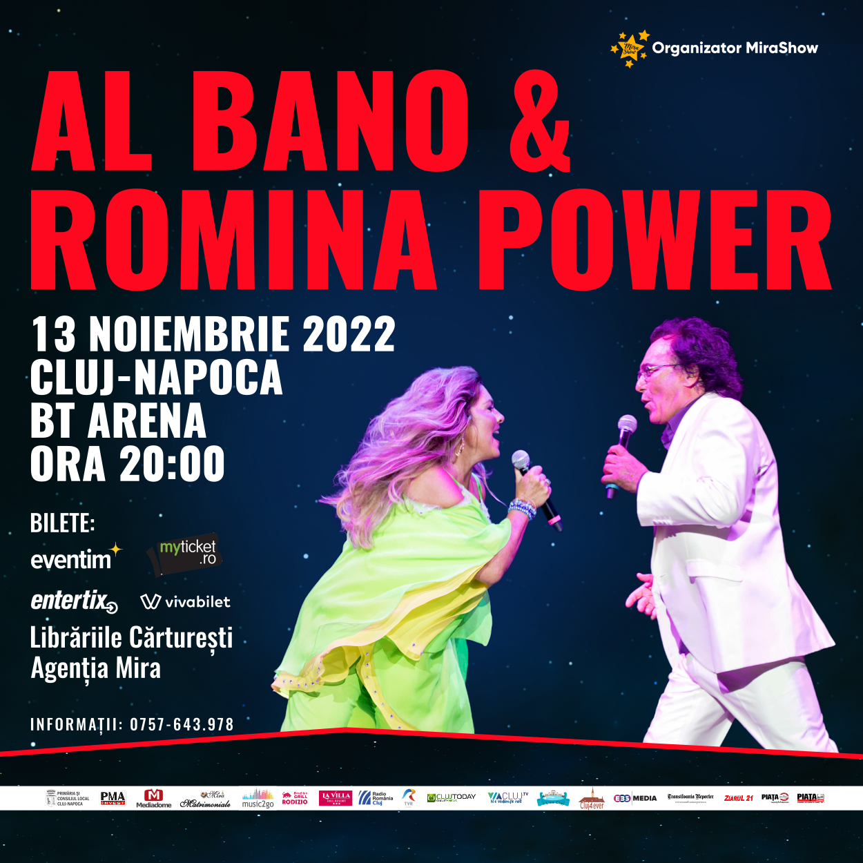 Al Bano și Romina, în premieră la Cluj