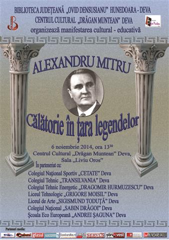Centenar Alexandru Mitru, la Biblioteca din Deva