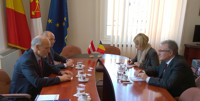 Ambasadorul Austriei, în vizită la Consiliul Județean Sibiu