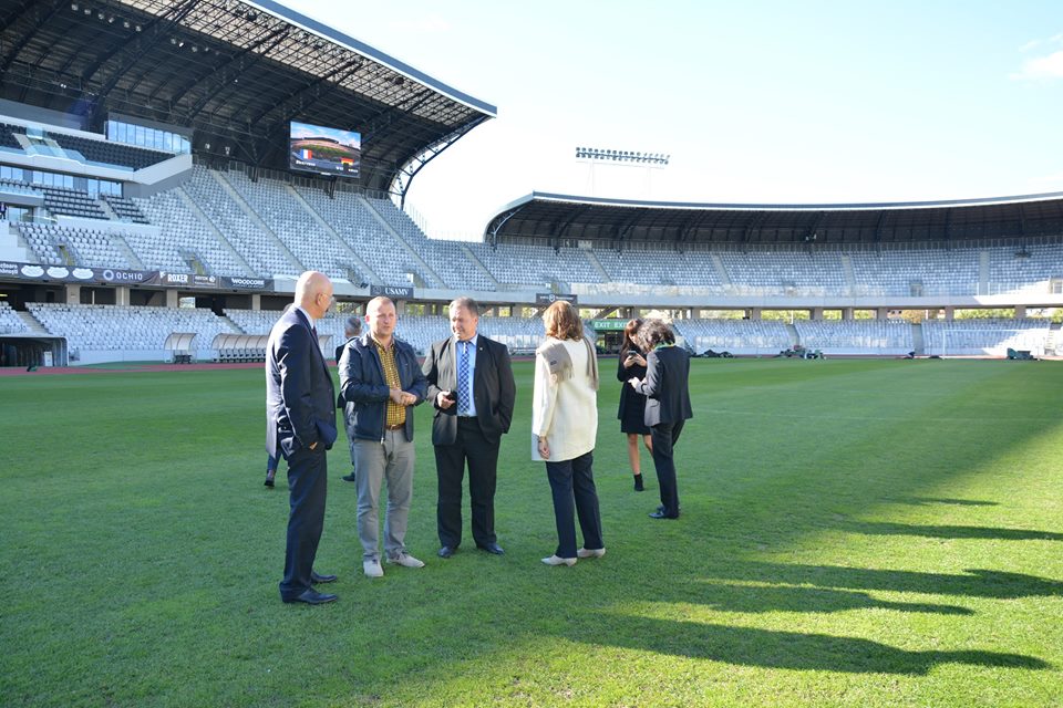 Ambasadorii Franței și Germaniei, în vizită la Cluj Arena