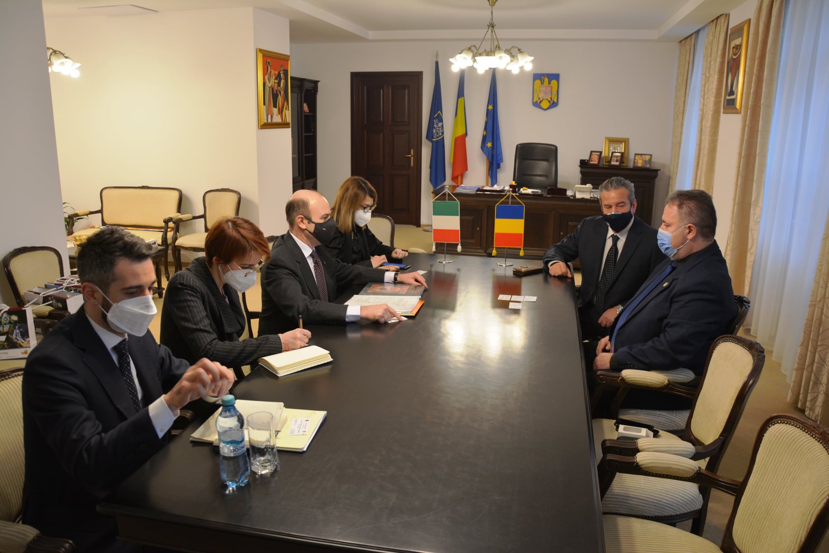Ambasadorul Italiei în România, în vizită la Consiliul Județean Cluj
