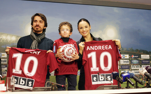Andreea Marin și Tuncay Ozturk, în vizita la clubul CFR Cluj
