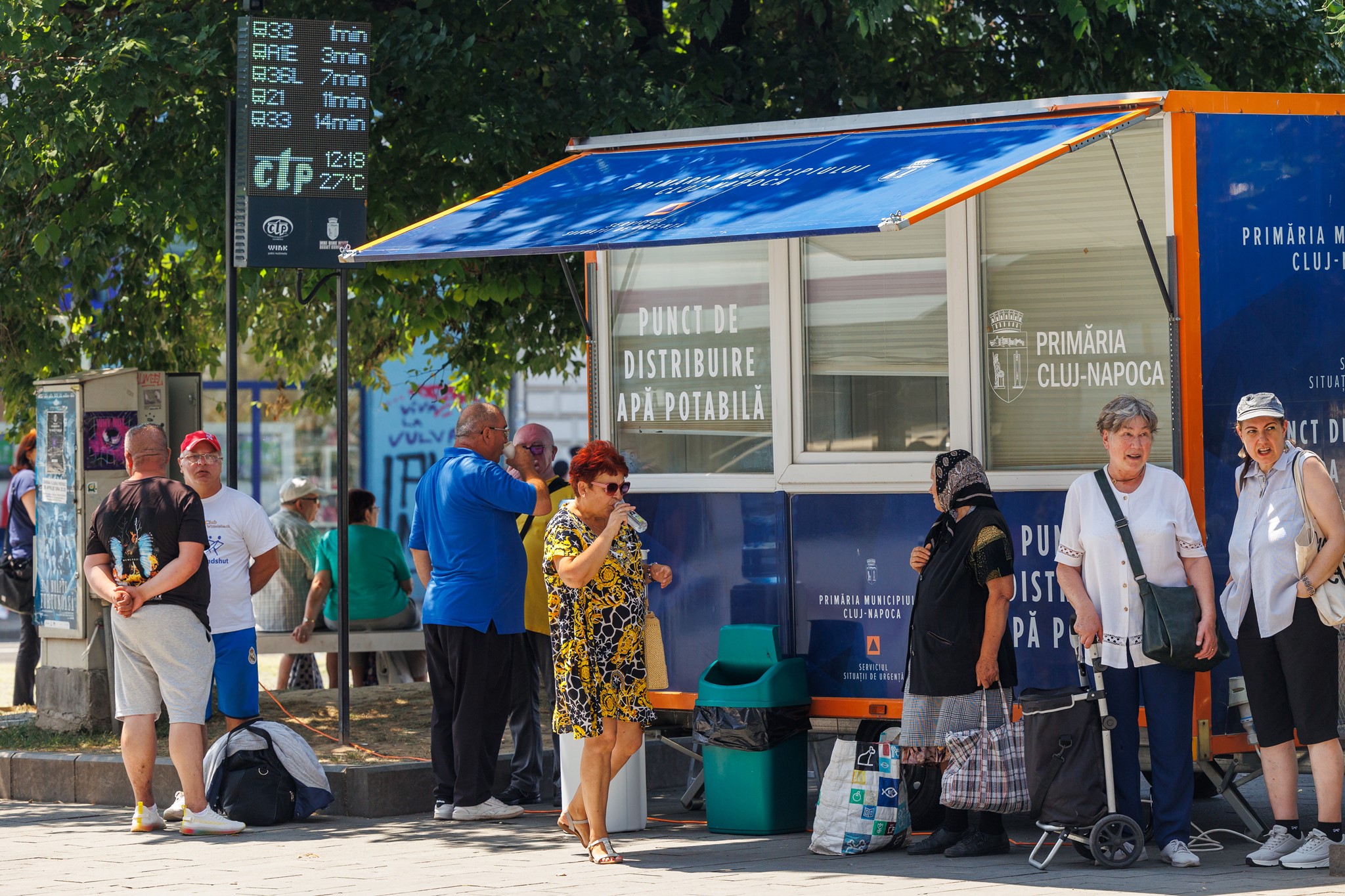 Primăria Cluj-Napoca a amenajat în oraș spații de refugiu și distribuire apă potabilă
