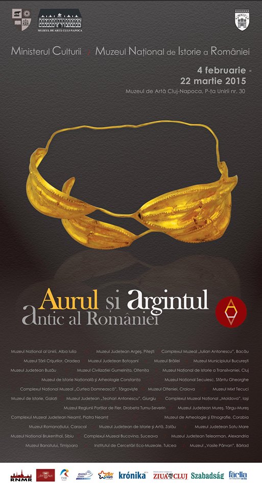 Expoziţia „Aurul şi argintul antic al României” la Muzeul de Artă Cluj Napoca