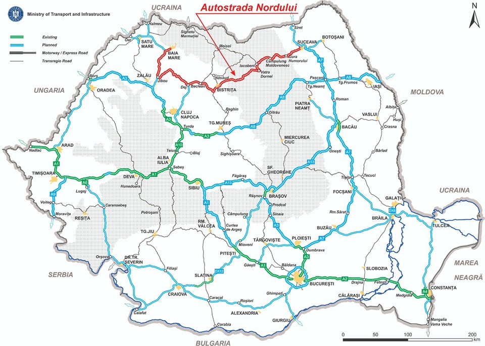 A fost desemnat câștigătorul pentru elaborarea Studiilor de Fezabilitate necesare construcției secțiunii Baia Mare-Bistrița a Autostrăzii Nordului