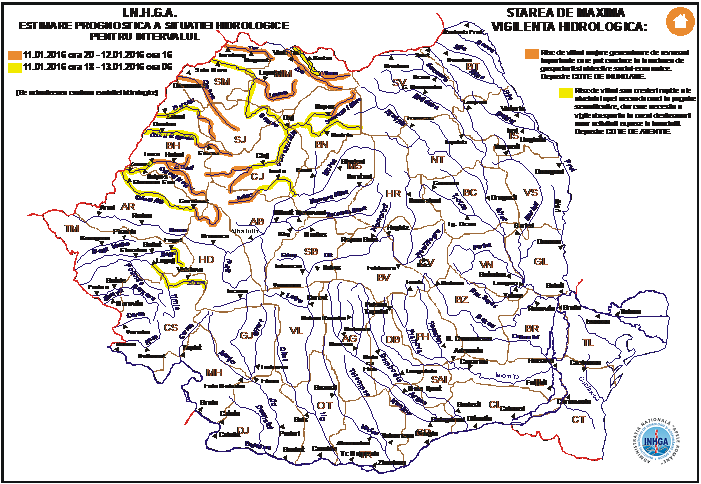 Avertizare hidrologică și pentru județul Cluj (11-13 ianuarie)
