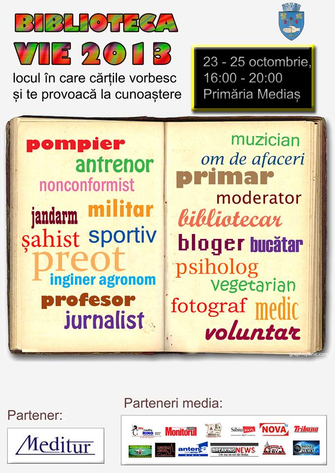 Oameni în loc de cârți, la „Biblioteca Vie” de la Mediaș