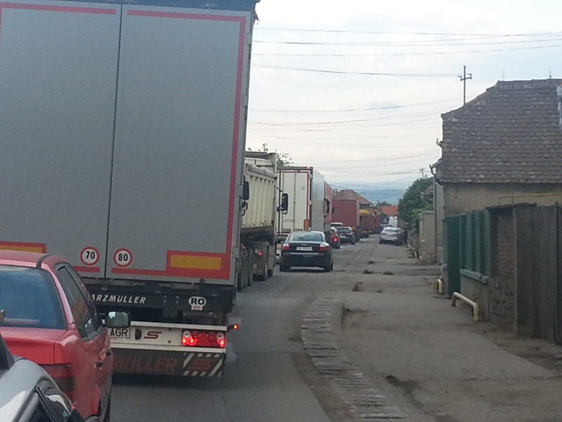 Atentie, reparatii pe DN1, in zona Lancram, Sebes!