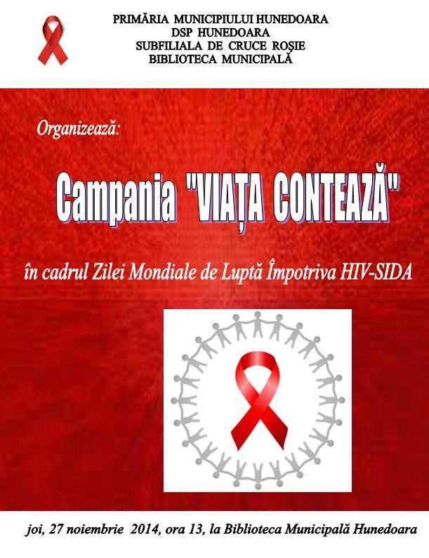 Campania „Viaţa Contează” se desfășoară în municipiul Hunedoara