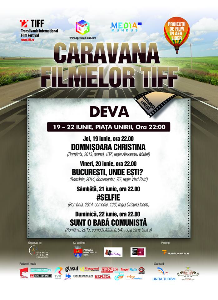 Caravana filmelor TIFF ajunge în Deva (19-22 iunie)