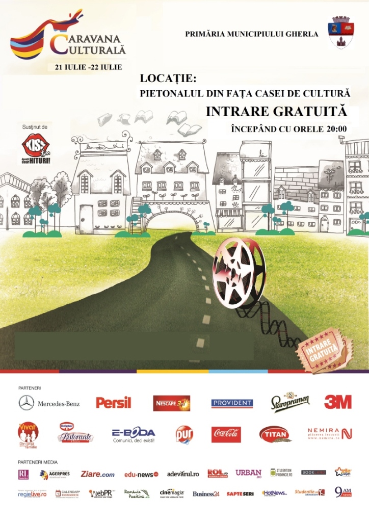 Vizionări de filme artistice în aer liber la Gherla